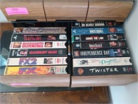 Case w/ 16 VHS tapes