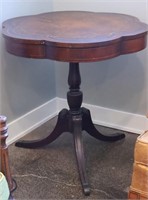 Mahogany Leather Top Table