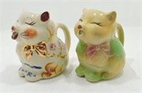 Shawnee lot of 2 cat creamers