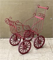 Ornate Wrought Iron Baby Carriage