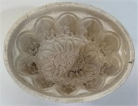GREAT ANTIQUE STONEWARE JELLY MOLD