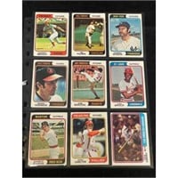 (9) 1974 Topps Baseball Stars/hof Nice Shape