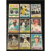 (9) 1979 Topps Baseball Stars/hof Nice Shape