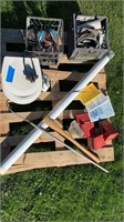 Pallet of boating items, toilet, accessories