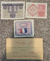 Occupied French Currency & Austria Currency