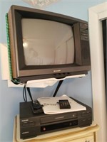 Small Sharp TV & Toshiba VCR