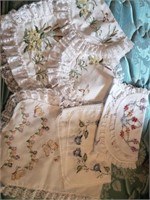 Embroidered dresser skirts