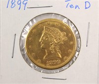 1899-O Ten Dollar Gold Liberty Head Eagle Coin