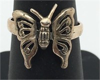 Sterling Silver Butterfly Ring