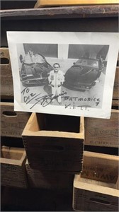 SIGNED PHOTO OF "BATMOBILE" and “KNIGHT RIDER” BY