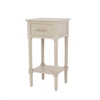 Allen + Roth 14-in W X 28-in H Gray Wood End Table