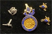 10K Masonic and service pins