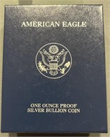 2003 W Proof Us Silver Eagle .999 Fine In Box