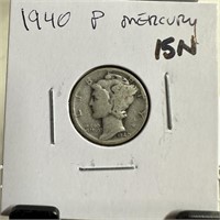 1940 MERCURY SILVER DIME