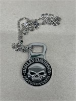 Harley Davidson motorcycle chain bottle opener