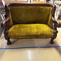 Vintage Couch with Claw Foot Legs
