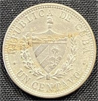 1920 - Cuba 1 cent coin