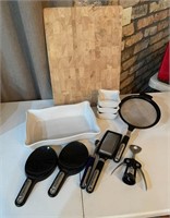 Kitchenaid Utensils and Dishes Lot with XL Wood