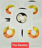 Lot of 5 The Beatles 45s w/ Scratches