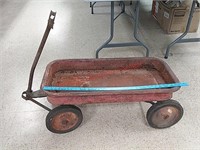 Vintage metal wagon, rough condition