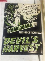 Marijuana  metal sign