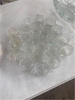 Glass Punch Bowl Set