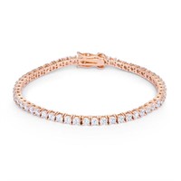 Rose Goldpl Round 5.75ct White Topaz Bracelet