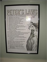 Peters Law Framed Poster  25x37 inches