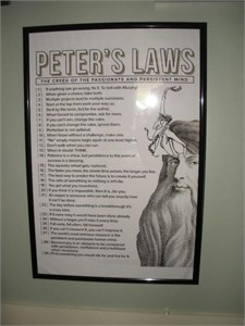 Peters Law Framed Poster  25x37 inches