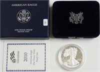 2010 PROOF SILVER EAGLE W BOX PAPERS