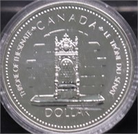 1977 CANADA SILVER DOLLAR GEM
