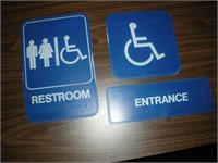 Restroom, Entrance & Handicap Signs  largest 6x9