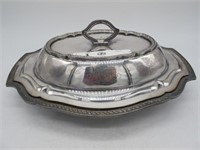 VICTORIAN ELECTRIC PLATED COVERED SERVING DISH
