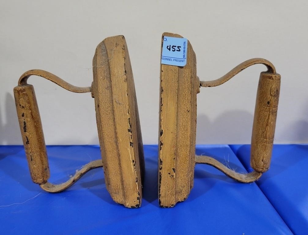 PAIR OF #6 FLAT IRONS - PAINTED - BOOKENDS
