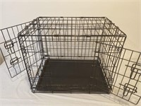 Two door dog cage with tray - 24”x17” and 19”