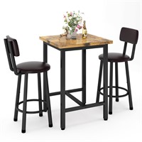 Recaceik 3 Piece Pub Dining Set, Modern bar Table