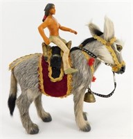 Real Fur Donkey with Indian Rider