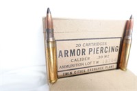 Rifle Ammo/ 30 cal- M2-Armor Pierce.