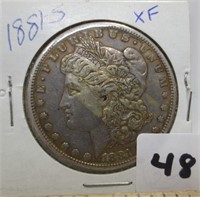 1881-S Morgan silver dollar