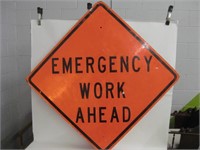2 Sided Emergency Work / Road Work Sign 36" x 36"