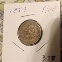 1857 FLYING CENT