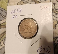 1858 FLYING CENT