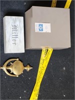 Lock Box, Engraved Brick & Door Knocker