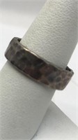Sterling Silver Ring Hammered Look