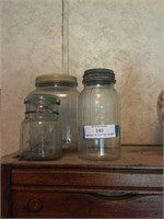 (3) Vintage Glass Jars