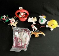Assorted Christmas ornaments featuring characters