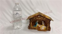 Vintage Cardboard Nativity Manger Scene ~ 5" tall
