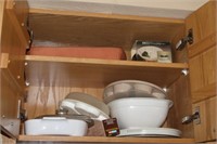 Contents of 2 Cupboards Incl Microwave Dishes