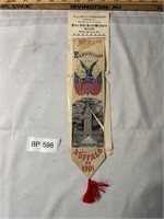 Antique Silk Bookmark from 1901