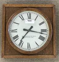 Standard Electric Time Company Oak Wall Clock